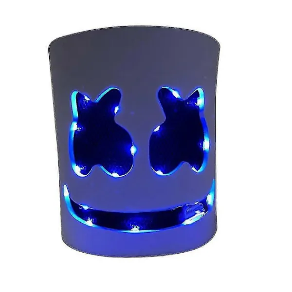 FMYSJ Marshmello LED-mask DJ Cosplayhjälm Marshmello Kostym Mask Ljus Upp LED-mask Party Cosplay Mask (FMY)> Masker