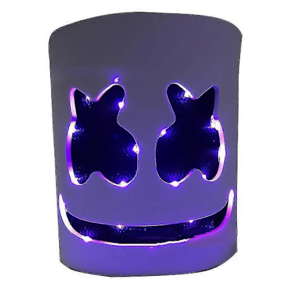 FMYSJ Marshmello LED-mask DJ Cosplayhjälm Marshmello Kostym Mask Ljus Upp LED-mask Party Cosplay Mask (FMY)> Masker