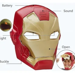 Mrvel vengers 4 Iron Mn Cptin meric Msk Ljud Ljus Hjälm Öppen Msk För Brn Hlloween><noscript><img width=