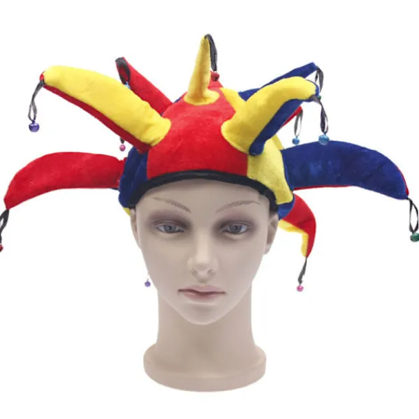 unbranded Maskerad dansdräkt rekvisita vuxen huvudbonader Barnens dag prestanda huvudbonader clown hatt set (hatt+röd näsdekoration)> Huvudbonader