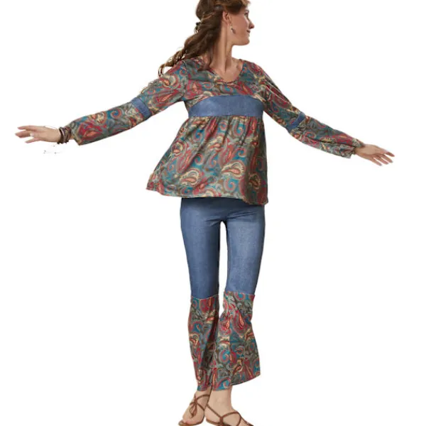 tectake Maskeraddräkt hippie girl harmony dam M> Dräkter