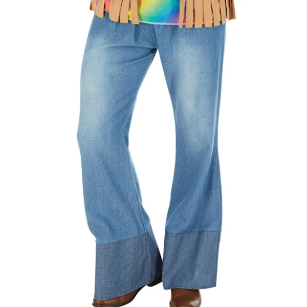 tectake Maskeraddräkt hippie regnbågsfärger 70-tal herr S> Dräkter