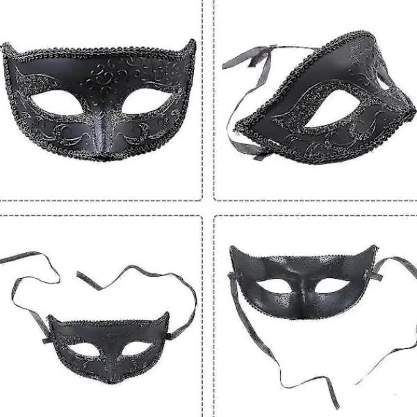 unbranded Maskeradmask för Par - Venetianska Masker - Mardi Gras Mask - Spetsmaskeradmask> Masker