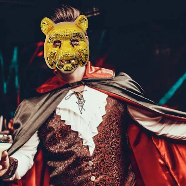 EURL Maskeradmask Guld Leopard/Lejon/Gris/Uggla Mask Party Mask Halloween Cosplay Mask Kvinnor Män Djurmask Balmask> Masker