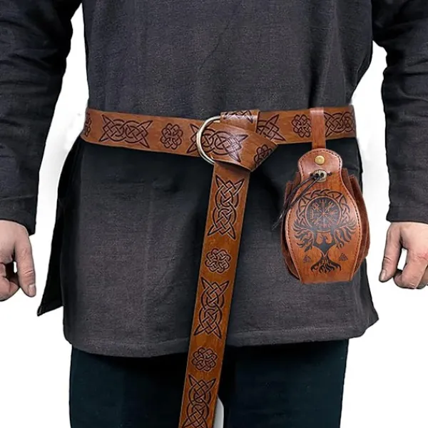 Holocky Medeltida Bälte i Vikingastil med Väska för Halloweenkostymer> Dräkter