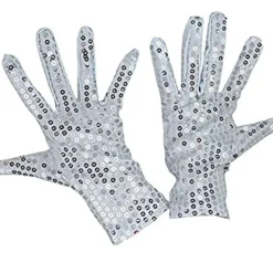 Michael Jackson Handskar Barn Performance Handskar Partyhandskar Klädtillbehör Juldräkt (Silver)> Tillbehör