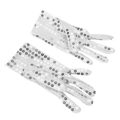 Michael Jackson Handskar Barn Prestandahandskar Fest Handskar Klädtillbehör Julutklädnad (Silver)><noscript><img width=