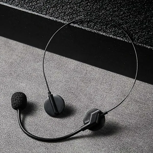 unbranded Mikrofonheadset Falsk Rockstjärna Headset Leksak Headset Mic Kostymtillbehör Konsert Hörlurar Sminkrekvisita (1, Stor) Svart Stor> Tillbehör