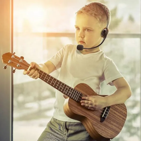 unbranded Mikrofonheadset Falsk Rockstjärna Headset Leksak Headset Mic Kostymtillbehör Konsert Hörlurar Sminkrekvisita (1, Stor) Svart Stor> Tillbehör