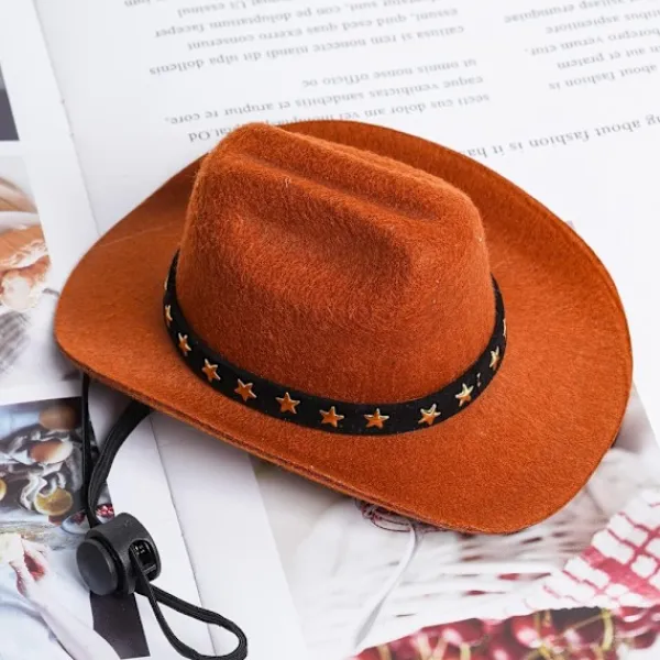 Mini Cowboyhatt för Katt och Hund> Huvudbonader