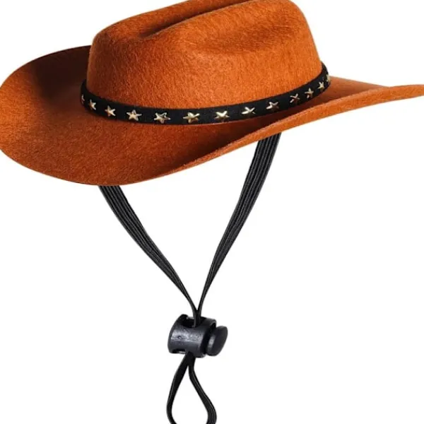 Mini Cowboyhatt för Katt och Hund> Huvudbonader
