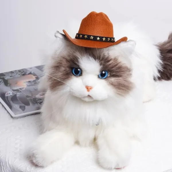 Mini Cowboyhatt för Katt och Hund> Huvudbonader