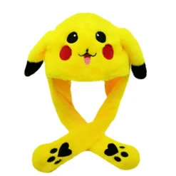 Mjuk och varm kaninmössa med LED-ljus, hoppande mössa Ljusfri Pikachu-mössa> Huvudbonader