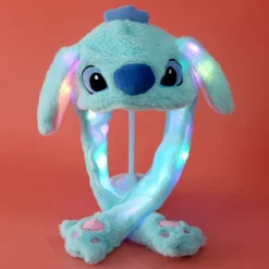 Mjuk och varm kaninmössa med LED-ljus, hoppande mössa><noscript><img width=