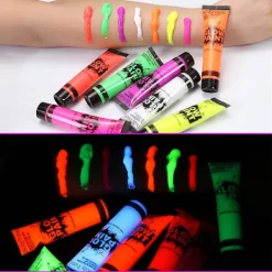 10ml Halloween Glow Pop In Dark Face Black Light Paint Uv Neon & Body Crayon Kit Fluorescent Makeup Marker Christmas G><noscript><img width=