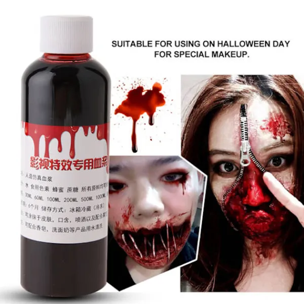 100ml Professionellt Falskt Blod Special Halloween Sår Ärr Zombie Fancy Make Up Falskt Blod> Smink
