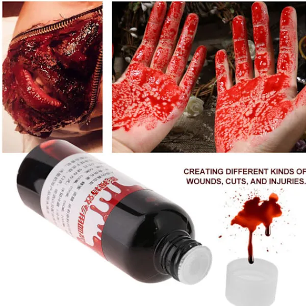100ml Professionellt Falskt Blod Special Halloween Sår Ärr Zombie Fancy Make Up Falskt Blod> Smink