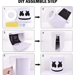 Mordely Marshmello DJ Mask Halloween Cosplay Mask><noscript><img width=