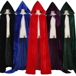 Mordely Velvet Cloak Cape Ghost Capes SVART><noscript><img width=