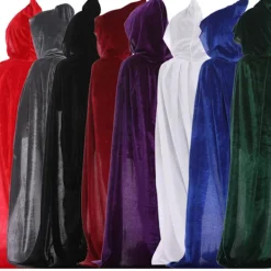 Mordely Velvet Cloak Cape Ghost Capes SVART><noscript><img width=