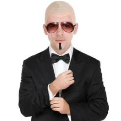 Mr Worldwide Flintskallig Hätta & Solglasögon Set, Kändisikon Maskerad Pitbull Kostym Tillbehör Set{XH} 2pcs><noscript><img width=