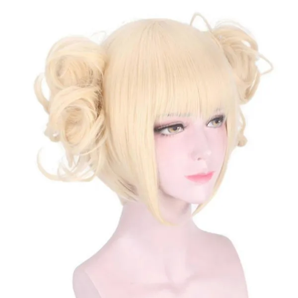 FMYSJ My Hero Academia Anime Toga Himiko Cosplay Blonda Peruker Lolita Kort Vågig Syntetisk Hår Hela Peruker Med Lugg Halloween Karneval Party Rekvisita (FMY) | Fyndiq> Peruker