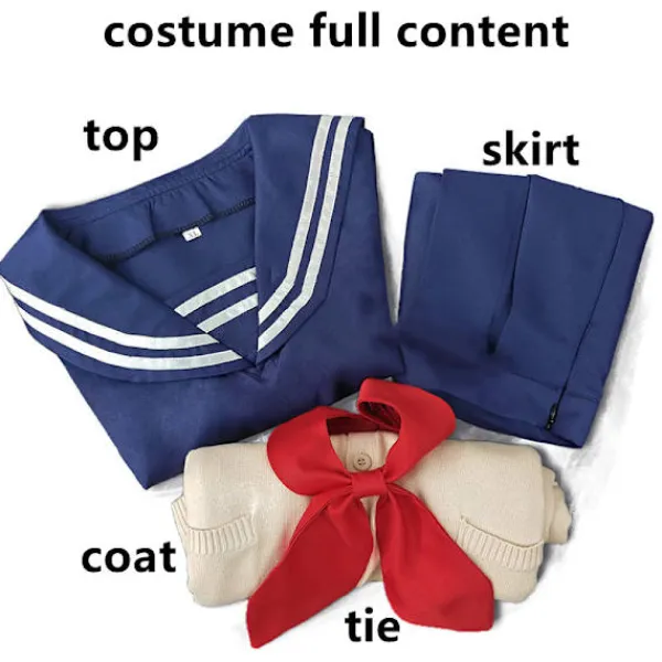 My Hero Academia Himiko Toga Cosplay Kostym JK Uniform Boku No Hero Academia Tröja Peruk Halloween Kostymer för Kvinnor -XS XXL> Peruker