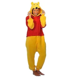 KOOLMEI Nalle Puh Characters Unisex Onesiee Fancy Dress Kostym Huvtröjor Pyjamas Z M(160CM-170CM)> Dräkter