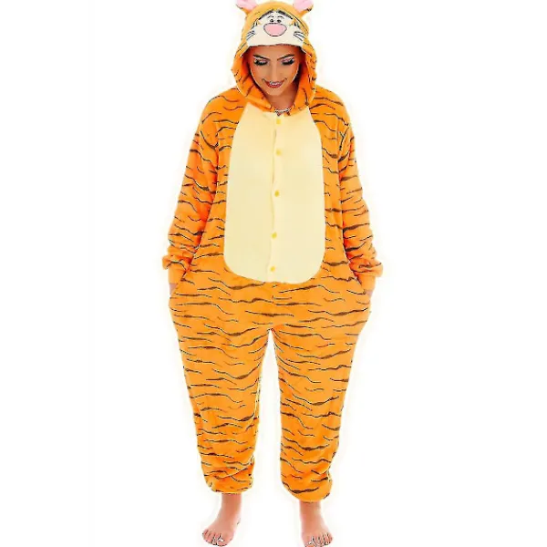 KOOLMEI Nalle Puh Characters Unisex Onesiee Fancy Dress Kostym Huvtröjor Pyjamas Z M(160CM-170CM)> Dräkter
