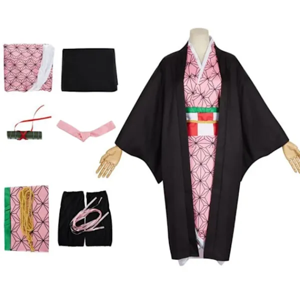 Nezuko Kamado Kimono Damkostym för Rollspel - Perfekt 2XL> Dräkter