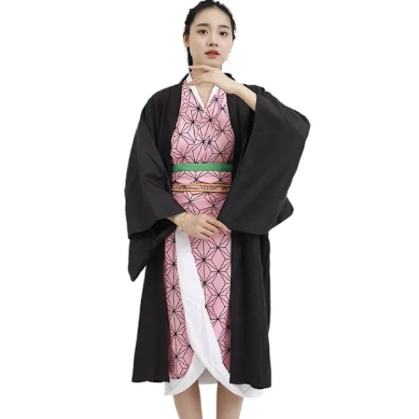 Nezuko Kamado Kimono Damkostym för Rollspel - Perfekt 2XL> Dräkter