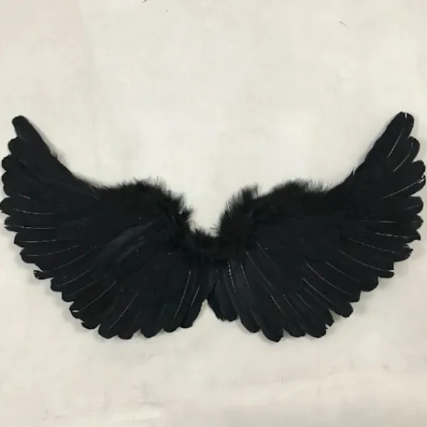 Änglavingar fjädervingar med elastiska remmar Justerbara Halloween-kostymvingar one size> Tillbehör