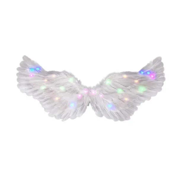 FMYSJ Änglavingar, 3-pack/set Ljusa Änglavingar och Glorior med LED-lampor, Barnkostym för Julafton, Fest (FMY) 65x35cm> Tillbehör