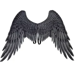 LBSS Non-Woven Tyg Festlig Ängla Vingar Halloween Oversized Svart Vita Vingar Kostym rekvisita Angel Wings> Tillbehör