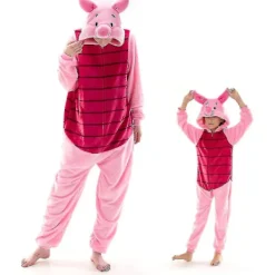 hhu nug Fit Unisex Vuxen Onesie Pyjamas, Flanell Cosplay Djur Heldräkt Halloween Kostym Ytterkläder Hemmakläder Q 85cm - Perfekt Liten Gris Liten Gris{hh} S | Fyndiq> Dräkter