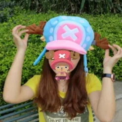 unbranded Ny Anime Tony Tony Chopper Keps Cosplay Plysch Vinterhatt Present Ljusblå Hfmqv><noscript><img width=