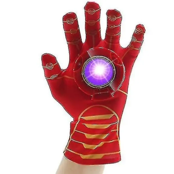 Nya Iron Man Mask Handske Kapp Sköld Set med ljus för fest _y handskar 2 set> Tillbehör