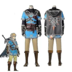 TryggHandla Nytt Spel Legend Link Cosplay för Vuxna och Barn Tears Of The Kingdom Kostym Komplett Set Man Halloween Karneval Kostym Med Peruk Med peruk L | Fyndiq> Dräkter