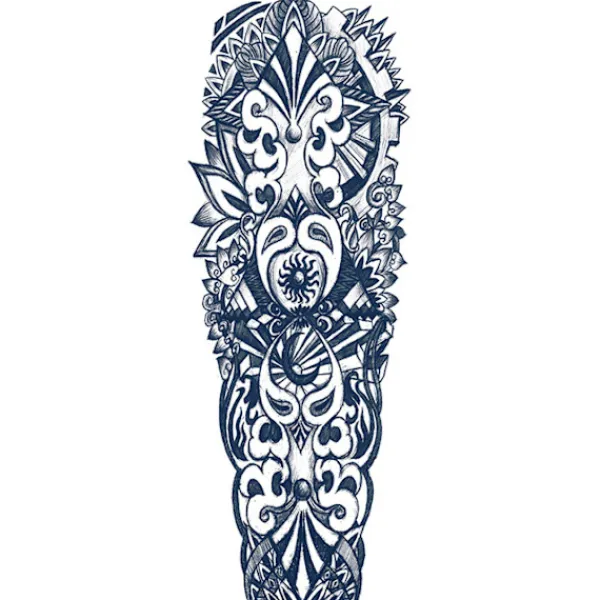 XiaoTeng OBS! SE STORLEK! Tillfällig Tatuering - 46 x 17 cm - skiss> Smink