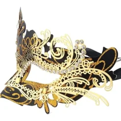 EURL Ocean Venetiansk mask (svart guld), för maskerad och kostym, för><noscript><img width=