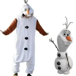 Olaf Frozen Vuxen Snögubbe Kostym Kigurumi Pyjamas Pyjamas Ozq Hög Kvalitet [FW] M M> Dräkter