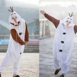 Olaf Frozen Vuxen Snögubbe Kostym Kigurumi Pyjamas Pyjamas Ozq Hög Kvalitet [FW] M M><noscript><img width=