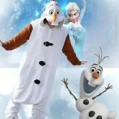 Olaf Frozen Vuxen Snögubbe Dräkt Kigurumi Pyjamas Ozq Hög Kvalitet M M> Dräkter