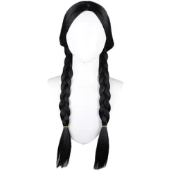 Onsdag Addams Vuxen Barn Onsdag Cosplay Peruk V Adult A> Peruker