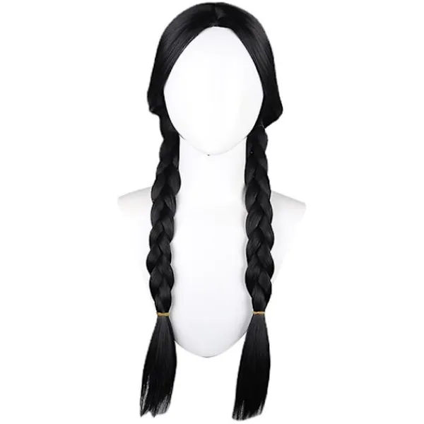 Onsdag Addams Vuxen Barn Onsdag Cosplay Peruk V Adult A> Peruker