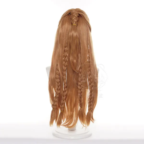 Original God Eloi cosplay peruk halvuppsatt hår tvinnad fläta styling peruk> Peruker