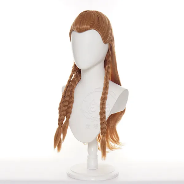 Original God Eloi cosplay peruk halvuppsatt hår tvinnad fläta styling peruk> Peruker