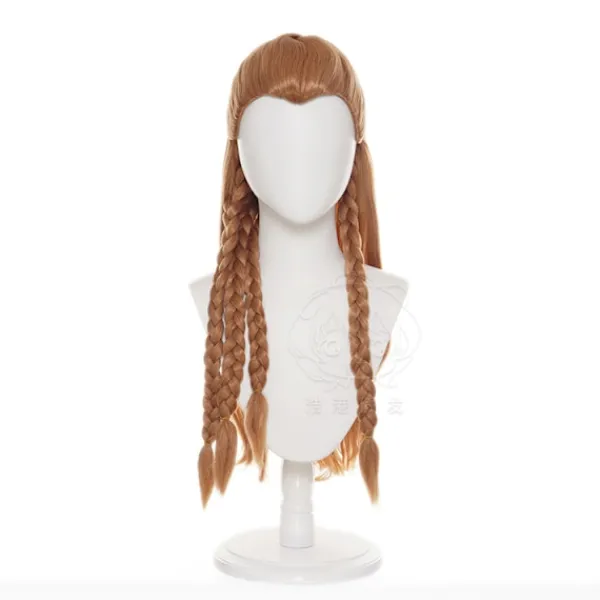 Original God Eloi cosplay peruk halvuppsatt hår tvinnad fläta styling peruk> Peruker