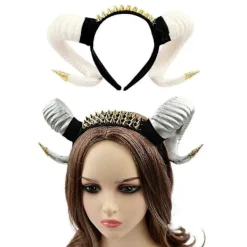 LBJ Ox Horn Pannband Filmrekvisita Huvudbonad Cosplay Halloween Håraccessoarer><noscript><img width=