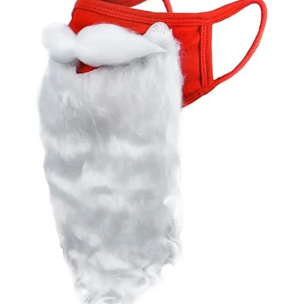 TrueNorth 2-pack Ansiktsmasker Roligt Skägg Jultomte Kostym Vuxna 2025 Jul (One Size) Jul Stilfulla Masker Bästa Julklapparna till Vänner> Tillbehör
